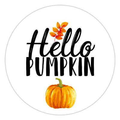 100 Pcs Halloween Stickers for Hello Pumpkin Sign Stickers Halloween decorations Stickers for Envelope Seals Candy Halloween Party Decorations