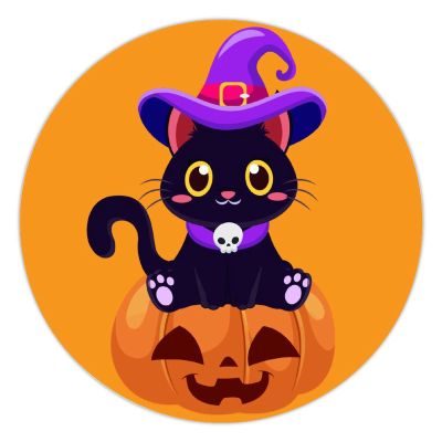 100 Pcs Halloween Stickers for Halloween Black Kitties Stickers Halloween decorations Stickers for Envelope Seals Candy Halloween Party Decorations