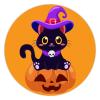 100 Pcs Halloween Stickers for Halloween Black Kitties Stickers Halloween decorations Stickers for Envelope Seals Candy Halloween Party Decorations view 1