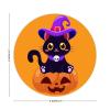 100 Pcs Halloween Stickers for Halloween Black Kitties Stickers Halloween decorations Stickers for Envelope Seals Candy Halloween Party Decorations view 2