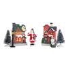 BTSEURY Christmas Village Houses with Lights Christmas Scene Village Houses Town Christmas Led Lights Village House Miniature Light Up Christmas Village Houses for Kid view 4