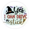 100 Pcs Halloween Stickers for Halloween Pillow Yes I Drive A Stick Stickers Halloween decorations Stickers for Envelope Seals Candy Halloween Party Decorations view 1