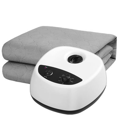 Heating Mattress Pad Water Heated Mattress Pad,Soft and Comfortable Water Circulation Warm Bed,Safe Non-Radiation Electric Blanket (Color : White+Grey, Size : 0.9X1.8M)
