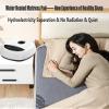 Heating Mattress Pad Water Heated Mattress Pad,Soft and Comfortable Water Circulation Warm Bed,Safe Non-Radiation Electric Blanket (Color : White+Grey, Size : 0.9X1.8M) view 2
