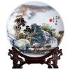 26cm Jingdezhen Ceramic Decoration Landscape Pattern Hanging Plate Home Office Ornaments view 1