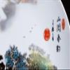 26cm Jingdezhen Ceramic Decoration Landscape Pattern Hanging Plate Home Office Ornaments view 4