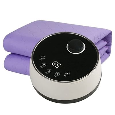 Heating Mattress Pad Water Heated Mattress Pad,Water Circulation Heating Bed with Remote Control and 24-Hour Timer Function (Color : Beige+Purple, Size : 1.2X1.8M)