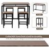 WZFANJIJ 5 Piece Dining Set,Dining Table with 4Stools,Home Kitchen Breakfast Table,Bar Table Set, Bar Table with 4 Bar Stools,Kitchen Counter with Bar Chairs view 2