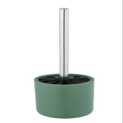 Allstar Olinda Toilet Brush Set, Green, Bathroom Accessories with Frosted Finish, Ceramic, 9,5 x 40 x 9,5 cm