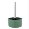 Allstar Olinda Toilet Brush Set, Green, Bathroom Accessories with Frosted Finish, Ceramic, 9,5 x 40 x 9,5 cm view 1
