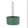 Allstar Olinda Toilet Brush Set, Green, Bathroom Accessories with Frosted Finish, Ceramic, 9,5 x 40 x 9,5 cm view 2