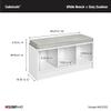 ClosetMaid 1631 Cubeicals 3-Cube Storage Bench, White with Gray Cushion view 3