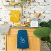 C&F Home 4.75" Wash Your Palms Wood Block Shelf Sitter Figurine Single Blue view 3
