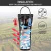 opux Wine Bag Single Bottle Carrier Tote, Insulated Travel Wine Cooler Bag for Picnic Beach Gift, Thermal Padded Portable One Bottle Holder Carrying Case for Women Men Wine Lovers, Black Square view 2
