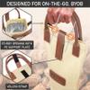 opux Wine Bag Single Bottle Carrier Tote, Insulated Travel Wine Cooler Bag for Picnic Beach Gift, Thermal Padded Portable One Bottle Holder Carrying Case for Women Men Wine Lovers, Cream Beige view 4