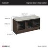 ClosetMaid 1632 Cubeicals 3-Cube Storage Bench, Espresso with Gray Cushion view 3