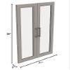 ClosetMaid Modular Storage Pair Set, 2 Glass Pane Doors, Wood Closet Organizer Shaker Style, Add On Accessory for Shelf Units, Taupe, Kit view 3