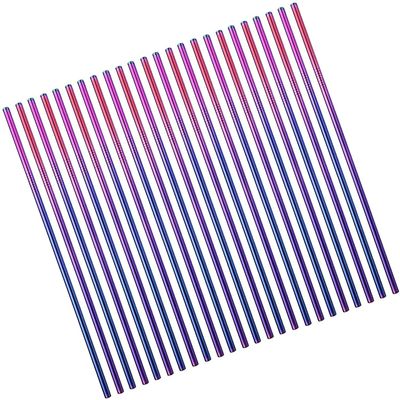 100Pcs Rainbow Reusable Stainless Steel Metal Straws for Bulk Order. NiceCaTeLe 8.5 Kids Toddler Baby Child Drinking Straws for 20oz Tumblers Yeti Dishwasher Safe(8.5" Long, Rainbow-100pcs Straight)