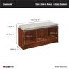 ClosetMaid 1633 Cubeicals 3-Cube Storage Bench, Dark Cherry with Gray Cushion view 3