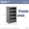 ClosetMaid Modular Storage Shelf Unit with Angled Shoe Shelves, Taupe view 3