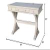 Pemberly Row Traditional Executive Desk with Canyon Base view 2