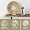 COYACOOL Hanging Woven Wall Basket Decor, Boho Wicker Wall Baskets Decor Flat set of 5, Boho Art Round Seagrass Decorations for Kitchen 7.8 to 13.4 view 3