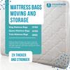 Prime Pack Supplies Mattress Bags made of polyethylene plastic 2X thicker for moving, storage and protection of Twin size bedding 40 Pack (92"X39"X10") view 1