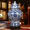 JaidWefj Classic Blue and White Porcelain Vase,Ceramic Modern Vase for Flowers,Handmade Decorative Vase,China Ming Style,Height 38cm view 1