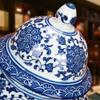 JaidWefj Classic Blue and White Porcelain Vase,Ceramic Modern Vase for Flowers,Handmade Decorative Vase,China Ming Style,Height 38cm view 2