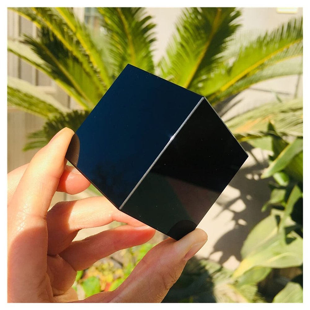 TYQXSH Energy Generator Black Obsidian Square Natural Mineral Chakra Reiki Meditation (Size : 20g)