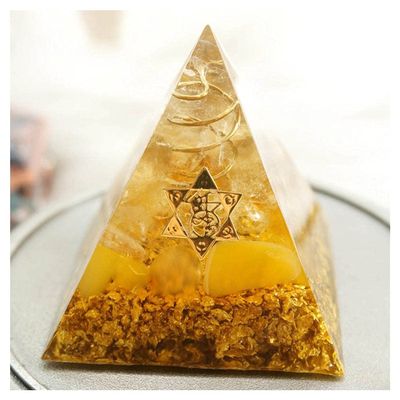TYQXSH Energy Generator Orgonite Pyramid, Pyramid Energy Converter Chakra Reiki Meditation (Gem Color : 4cm)