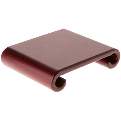 Plymor Red Scroll Wood Veneer Footed Display Base, 5" W x 4" D x 1.125" H (4" x 3.75" Display Area), Pack of 2