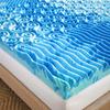 Twin Size 4" Gel Lux Memory Foam Mattress Topper: Contouring Comfort, Pressure Relief Zones, Cooling Gel Infusion, Air Flow Tech, Medium Firm Support, CertiPUR-US Certified view 1
