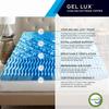 Twin Size 4" Gel Lux Memory Foam Mattress Topper: Contouring Comfort, Pressure Relief Zones, Cooling Gel Infusion, Air Flow Tech, Medium Firm Support, CertiPUR-US Certified view 2
