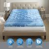 Twin Size 4" Gel Lux Memory Foam Mattress Topper: Contouring Comfort, Pressure Relief Zones, Cooling Gel Infusion, Air Flow Tech, Medium Firm Support, CertiPUR-US Certified view 3