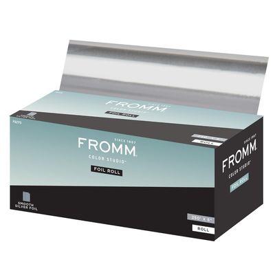 Fromm Color Studio Foil Roll, 5" x 250 Feet in Silver, Smooth Aluminum Foil, for Highlighting and Coloring Hair, Cut to Any Length