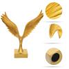 YRHH Eagle Sculpture Abstract Dapeng Statues Resin Eagle Sculpture Collectible Crafts Figurine for Home Living Room TV Cabinet Office Decoration-Gold view 3