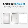 AIKE UL Approved Compact Jet Hand Dryer Hard-Wired Friendly, 1350W 120V Polished Stainless Steel Model AK2803D view 3