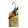 Umbrella Stand Racks Indoor Hallway Umbrella Holder,Umbrella Storage Bucket with Hollow Pattern and Drip Tray,Large-Capacity Iron Umbrella Basket (Color : Gold) view 1