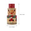 Angoily Christmas Cookie Tins Set of 3 Metal Christmas Tin Container With Lids for Giving Round Nesting Box Decorative Candy for Xmas Holiday Party (Elk) view 3