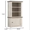 BOWERY HILL Right Wood Pier Cabinet in White Wash & Gray view 2
