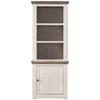 BOWERY HILL Right Wood Pier Cabinet in White Wash & Gray view 3