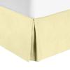 Cotton King Super Soft Egyptian Cotton Box Pleated Ivory Bed Skirt 800 Series 19 Inches Tailored Drop Iron Easy Quadruple Wrinkle Free Queen 60'' x 75'' view 1