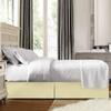 Cotton King Super Soft Egyptian Cotton Box Pleated Ivory Bed Skirt 800 Series 19 Inches Tailored Drop Iron Easy Quadruple Wrinkle Free Queen 60'' x 75'' view 2