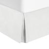 Cotton King Super Soft Egyptian Cotton Box Pleated White Bed Skirt 800 Series 19 Inches Tailored Drop Iron Easy Quadruple Wrinkle Free Queen 60'' x 75'' view 1
