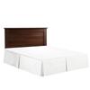 Cotton King Super Soft Egyptian Cotton Box Pleated White Bed Skirt 800 Series 19 Inches Tailored Drop Iron Easy Quadruple Wrinkle Free Queen 60'' x 75'' view 3
