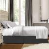Cotton King Super Soft Egyptian Cotton Box Pleated Dark Gray Bed Skirt 800 Series 18 Inches Tailored Drop Iron Easy Quadruple Wrinkle Free King 76'' x 80'' view 2