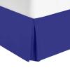 Cotton King Super Soft Egyptian Cotton Box Pleated Royal Blue Bed Skirt 800 Series 18 Inches Tailored Drop Iron Easy Quadruple Wrinkle Free Queen XL 60''x 80'' view 1