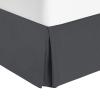 Cotton King Super Soft Egyptian Cotton Box Pleated Dark Gray Bed Skirt 800 Series 18 Inches Tailored Drop Iron Easy Quadruple Fade Resistant Short Queen 60''x 84'' view 1