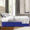 Cotton King Super Soft Egyptian Cotton Box Pleated Royal Blue Bed Skirt 800 Series 19 Inches Tailored Drop Iron Easy Quadruple Wrinkle Free King 76'' x 80'' view 2